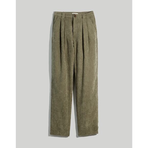 Madewell Corduroy High Rise Tapered Pants Distant Surplus Green Women's Size 6 - Picture 15 of 15